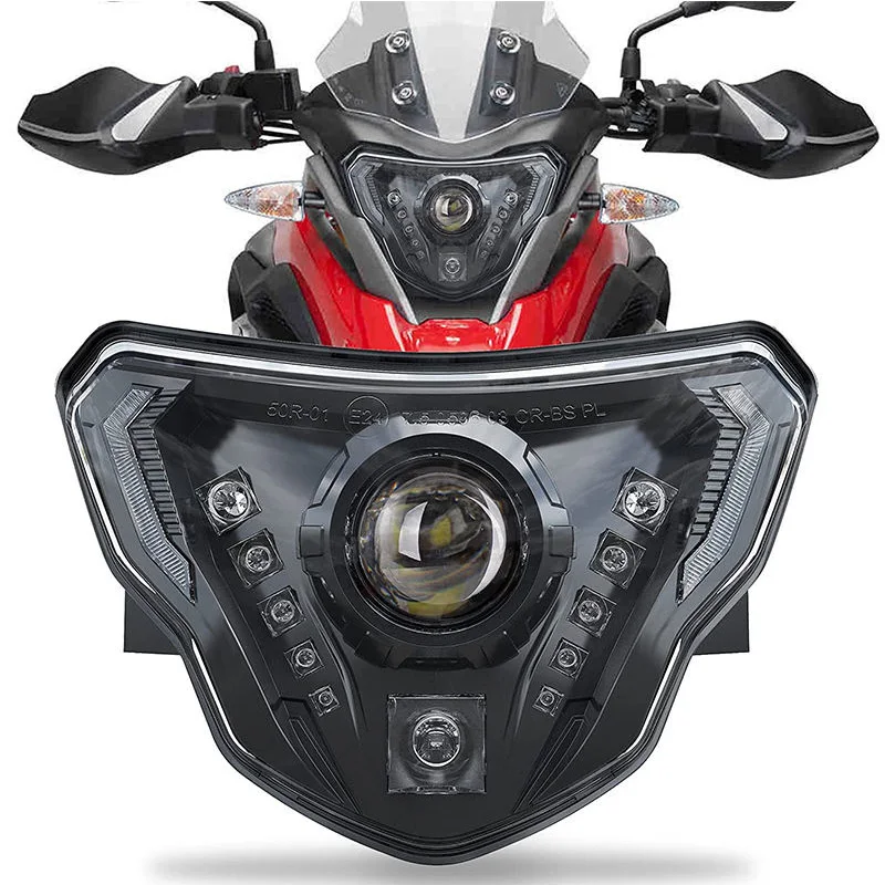 

Мотоциклетные светодиодные фары для BMW G310R G310GS G 310 R GS 310GS 310R 2022 Angel Eye W/DRL Hi/Low Beam E24-mark Передняя фара