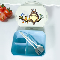 Totoro Kawaii Lunch Box Girl Boy Miyazakis Anime Bento Boxs Student School Picnic Food Storage Containers Case Children Gift