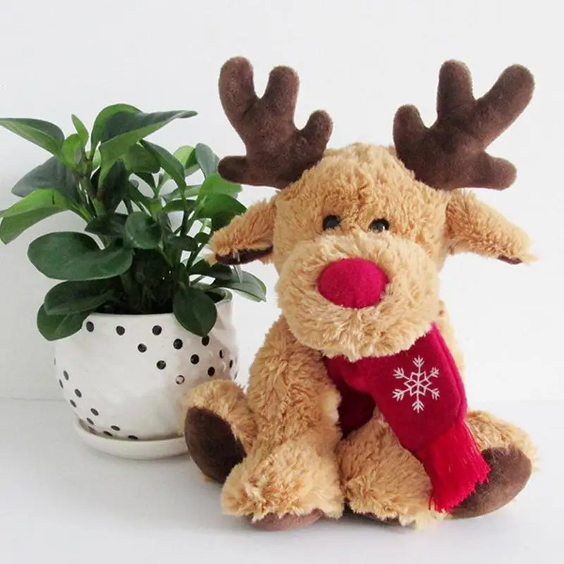 Cartoon Reindeer Doll Toys Kids Christmas Gifts Soft Elk Plush Toy Doll Stuffed Toy Xmas Navidad Home Decor