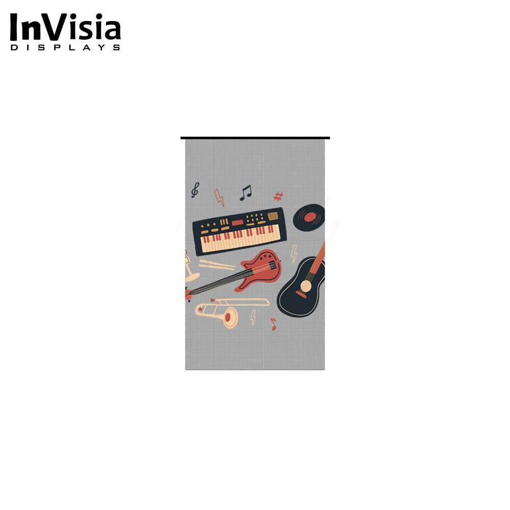 InVisia SkyFlex Outdoor Advertising LED Disp y High Refresh Rate Flexible Transparent LED B nket P15/20/25