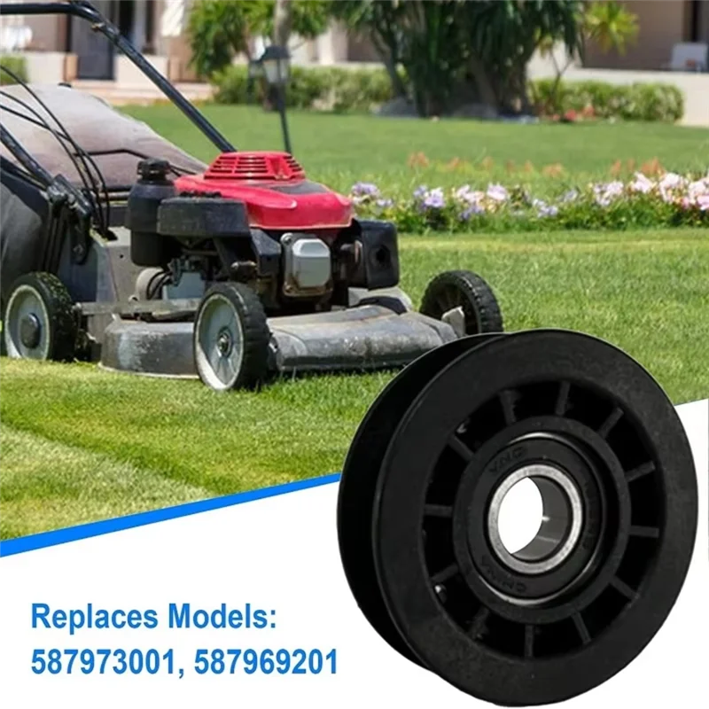 

ABUG-For 587969201+587973001 Lawn Mower Idler Pulley Fits LC356VB LC221A Lawn Mower Vehicles Flat Idler Accessories