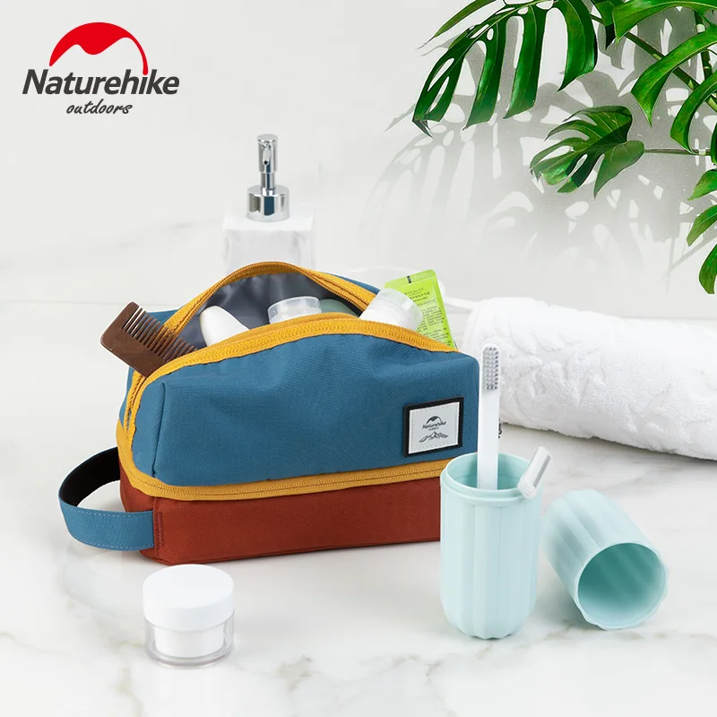 Naturehike 3.5L Oxford Toiletry Bag Sorting Cosmetic Combo Dry Wet Waterproof Washing Bag Toiletry Kit Camping Travel Organizer