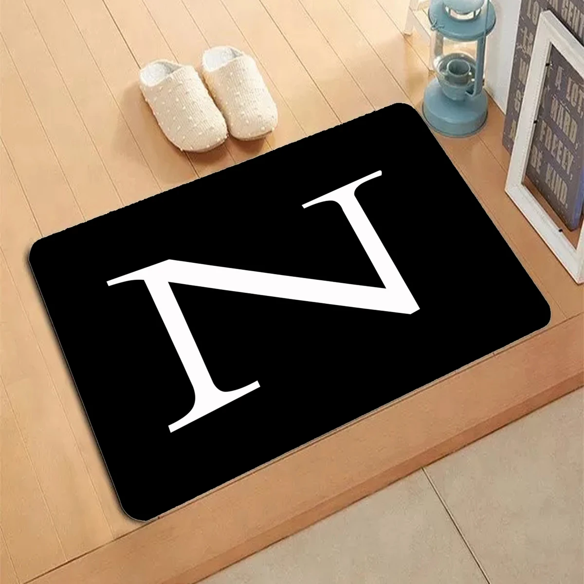 Letter Pattern Carpet Entrance Doormat Non-slip Living Room Kitchen Bedroom Decor Rug Hang Lamps Floor Mats Home Decor