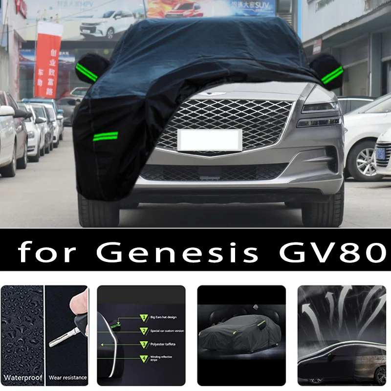 

For Genesis GV80 Car protective cover Auto paint protection Sunscreen heat-insulating waterproof car clothing Car film