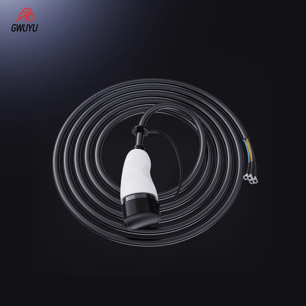 GWUYU O10 EV Charging Extension Cable 5M Type 2 3.5 KW 7KW 11KW 22 KW 16A 32A 3 Phase 480V for Electric Vehicle Charger Station