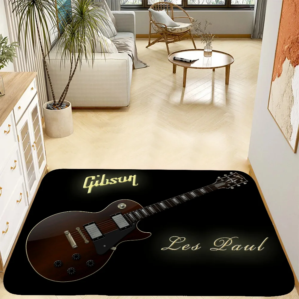 G-gibson Guitar Room Decorating Items Doormat Outdoor Mat for Hallway on the Floor Customized Bath Mats Bedrooom Carpet Cute Rug