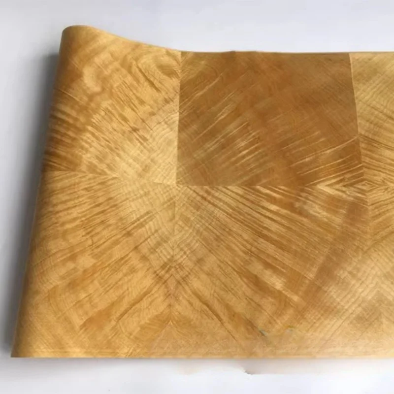 58x250cm T0.25mm Natural Golden Nanmu Speaker Guitar Wood Veneer Wooden Door Veneer