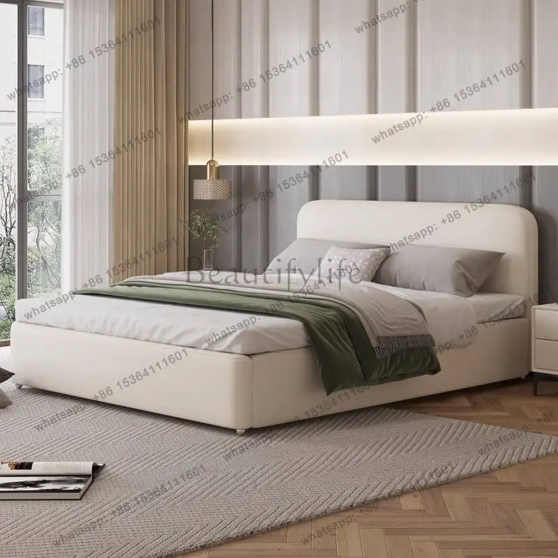 YJ Cheap Bedding Bed Frames Bedsheets Bedside Table Accessories Room Double Bed Home Headboards Camas De Dormitorio Furniture