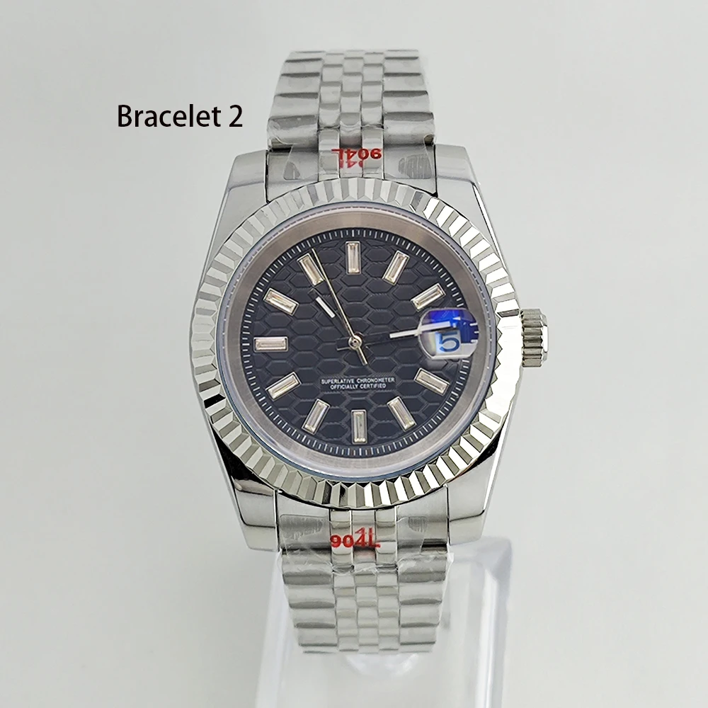 FAI DA TE NH35 36mm/39mm Honeycomb Texture Migliorata Nuovo Orologio Zaffiro Automatico Oyster NH35/36 Movimento Automatico Orologio