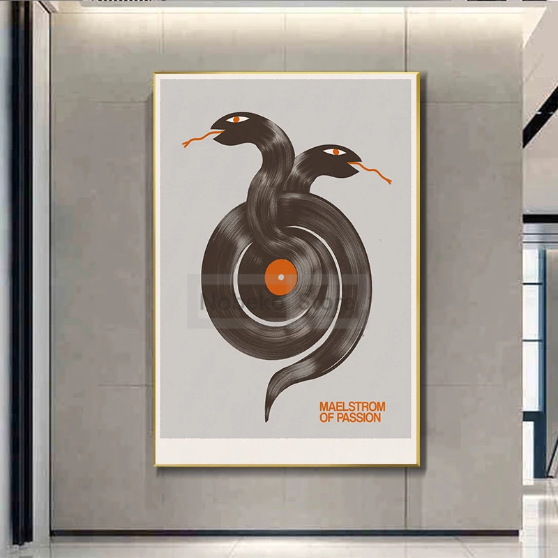 Original Polish Music Posters Abstract Vinyl Record Prints Canvas Painting Poland Wall Art Pictures Home Room Modern Decoration