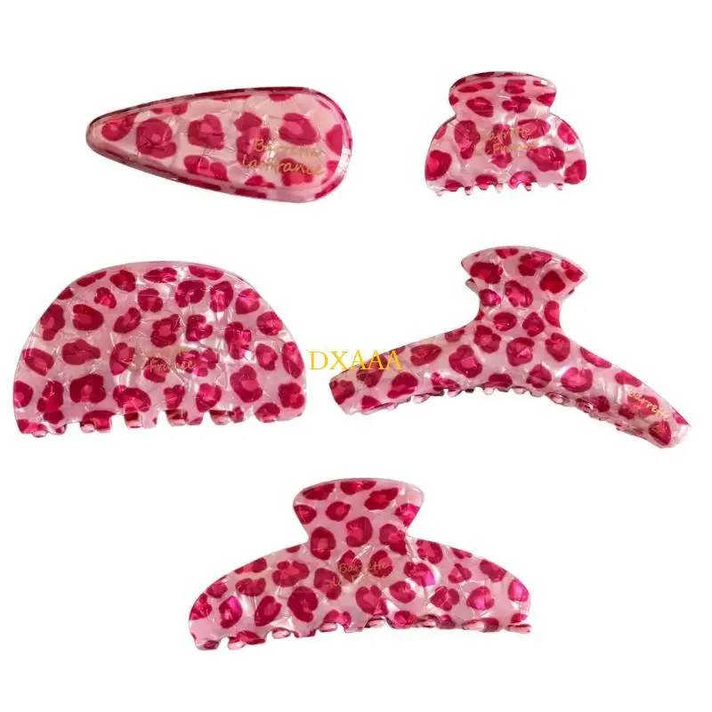 

DXAA современный розовый леопардовый зажим для волос, модный аксессуар для укладки, удобная акриловая заколка для волос для и