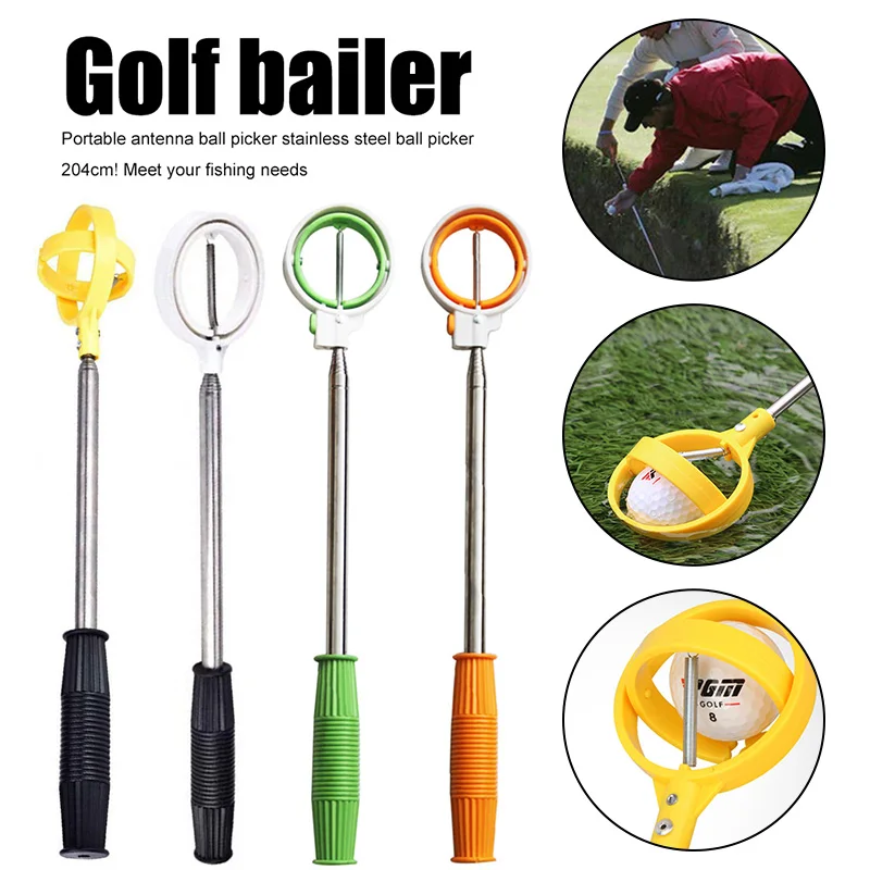 8 Sections Golf Ball Picker Golf Ball Retriever Telescopic Retriever Pick Up Grabber Claw Sucker Tool for Water Golf Gift