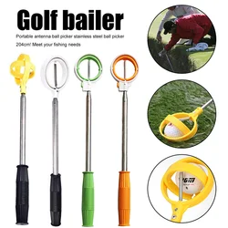 8 Sections Golf Ball Picker Golf Ball Retriever Telescopic Retriever Pick Up Grabber Claw Sucker Tool for Water Golf Gift