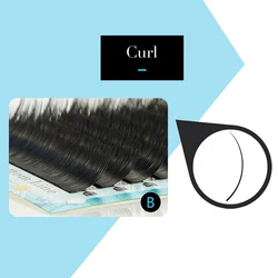 Yelix B Curl Matte Silk Individual Natural Mink Eyelash Extension High Quality False Eyelashes Soft