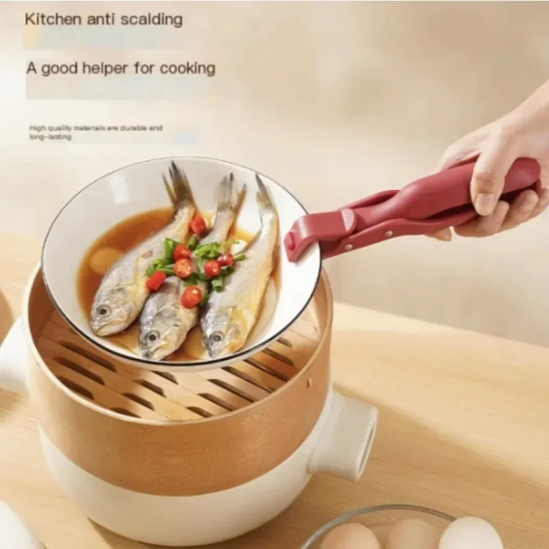 Anti Scalding Tray Holder Bowl Holder Multifunctional Tray Holder Anti Slip Creative Home Kitchen Silicone Anti Scalding Clip image 4