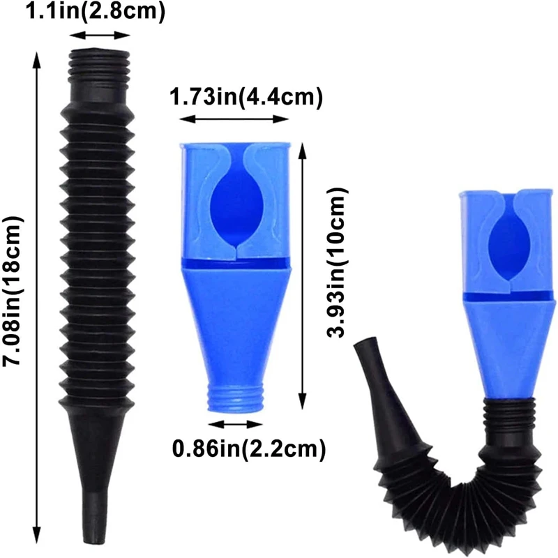 Imbuto per carburante per auto retrattile strumento di drenaggio flessibile imbuto a scatto imbuto con chiusura in plastica universale strumento di rifornimento per moto per auto