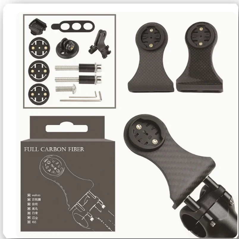 CM-02+ Carbon Bike Stem Extension Computer Mount Code Table Rack - Bicycle Accessories for GPS Bike Computer Camera Light