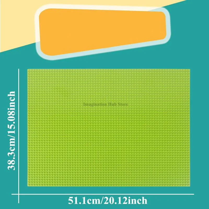 2Pcs 48*64 Studs Large Building Block Base Plate,DIY Wall Baseboard,Compatible Classic Small Bricks Accessory,Kids Scene Toy view 3