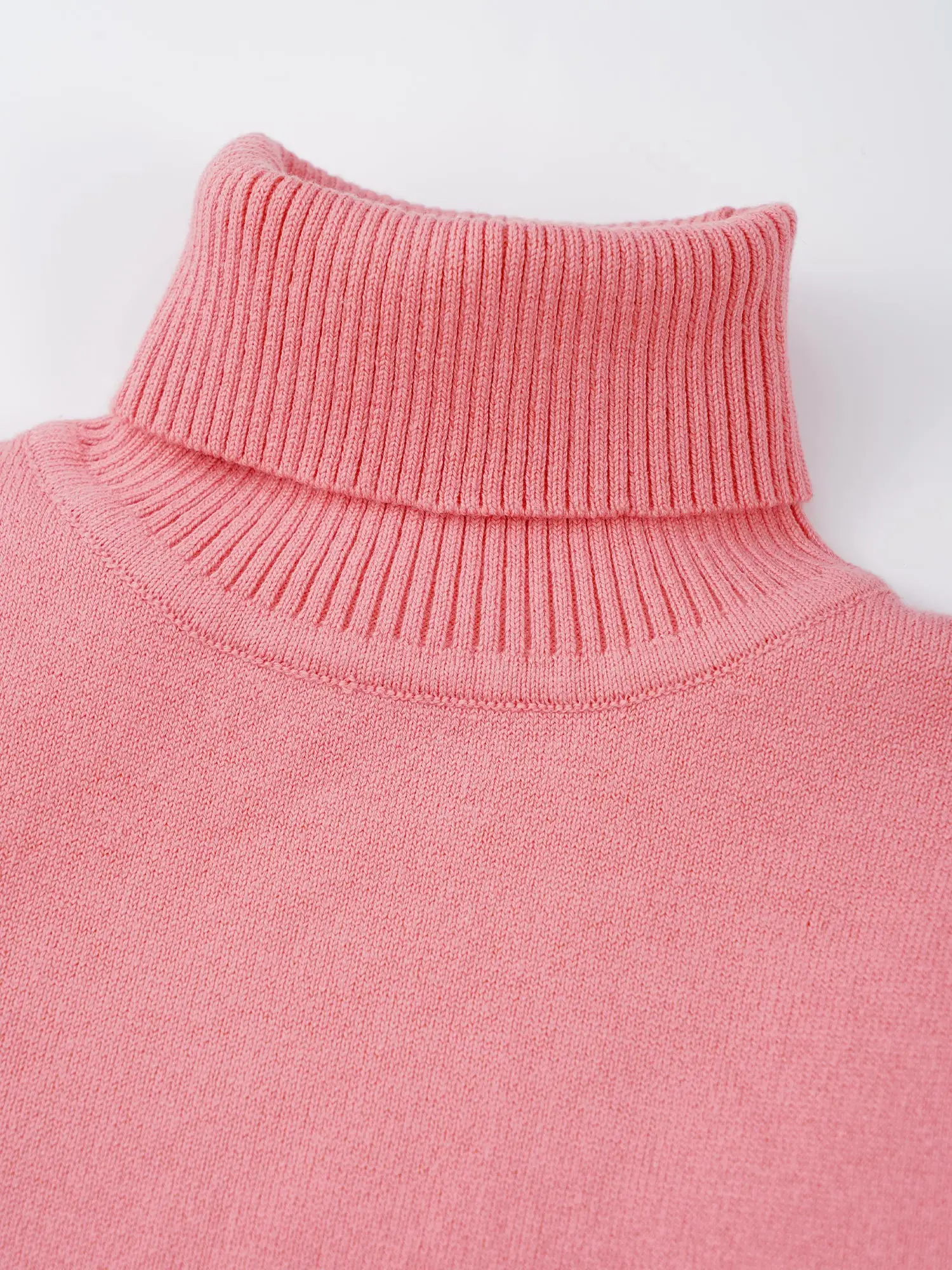 Girls Boys Turtleneck Sweater Casual Solid Long Sleeve Knitted Pullover Tops Warm Knitwear Spring Autumn Winter Baby Clothes