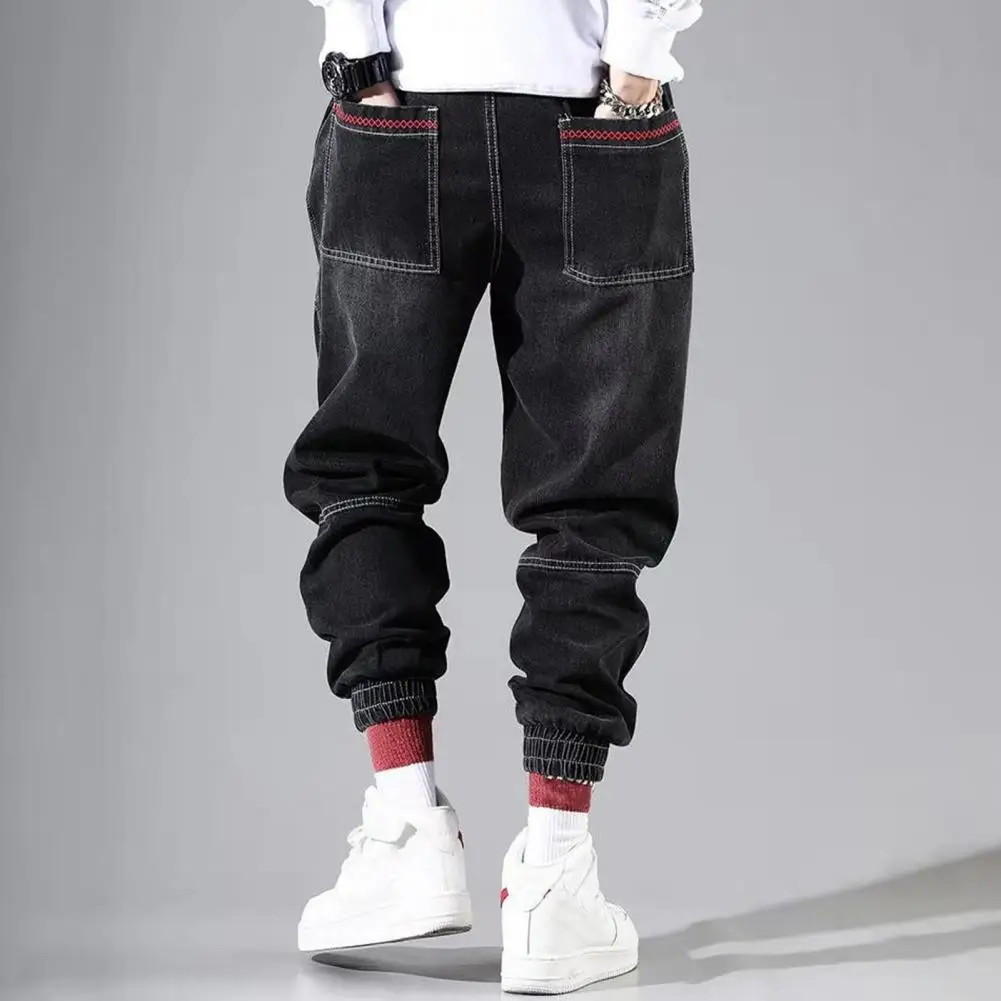 New Ripped jeans for men Fashion casual slim denim pencil pants Men's clothing trousers S-4XL Drop shipping