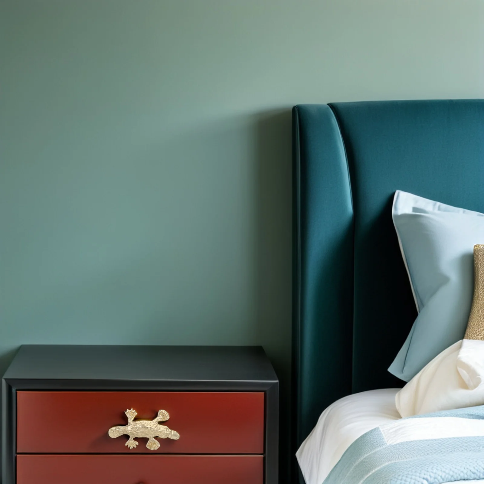 

Duckbill Drawer Handle Brushed Gold Animal Cabinet Knob Single Hole Pull for Kitchen Wardrobe Dresser Vintage Decorative