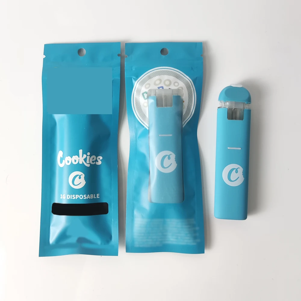 10-50 stücke blaue Kekse Vape Pen 1ml leere Patrone Pod 280mah wiederauf ladbare Batterie Vapor izer elektronische Zigaretten für Öl