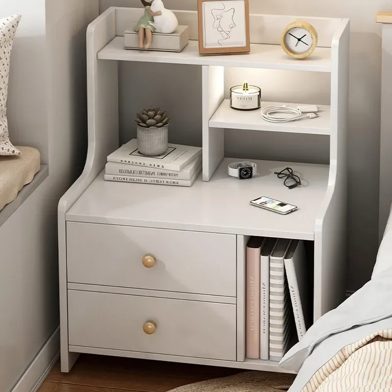 for Simple Modern Bedside Storage Cabinet Light Luxury High End Small Bedroom Nightstand Home Furniture