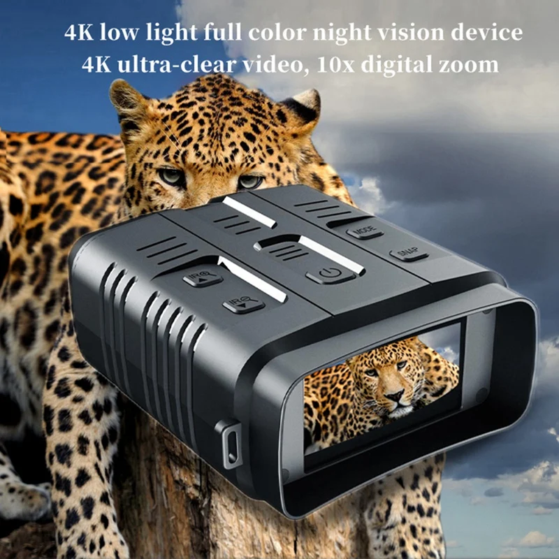 

N009 4K HD Binoculars Night Vision Infrared 2160P HD Outdoor Camping Hunting Night Vision Goggle Day Night Dual Use 800M-A42I