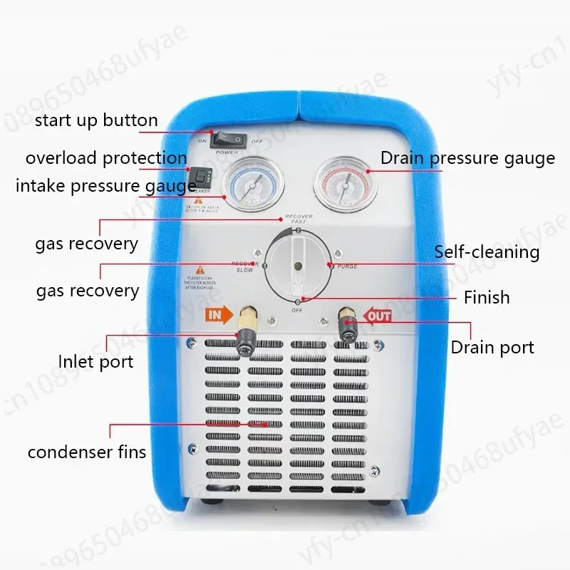 Air-conditioning refrigerator refrigerant automatic recovery machine double-cylinder refrigerant pumping fluorine refrigerator