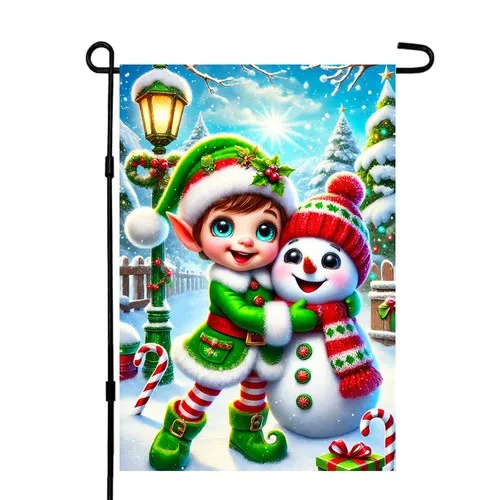 Garden Flag 12x18 Inch Christmas Banner Seasonal Yard Flag with Nativity Star... YYZ