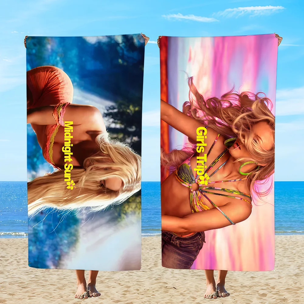 Zara Larsson Midnight Sun Towel Beach Oversized Soft Ultra Absorbent Quick Drying Large Pool Travel Camping Bathroom