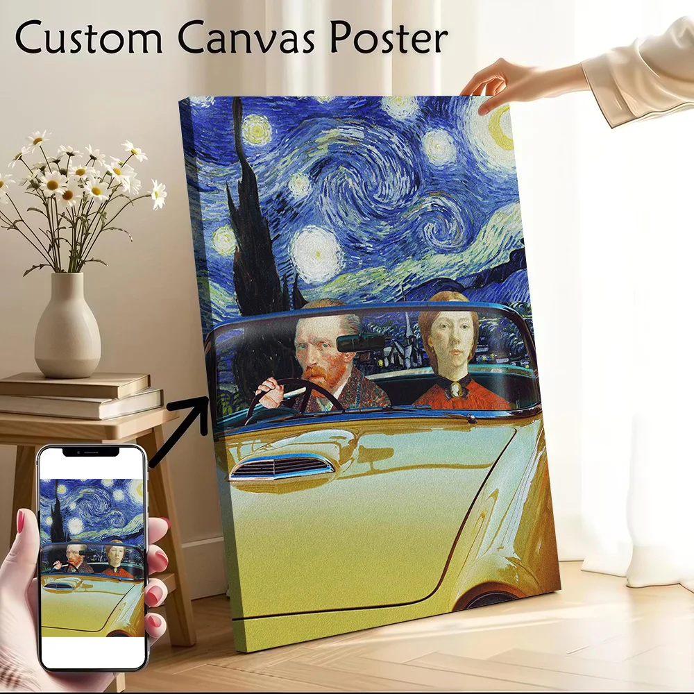 GWEN AND VINCENT Printed Canvas Poster Custom Pictures Wall Art Canvas Painting for Decoration Living Room Home Decorations Arts