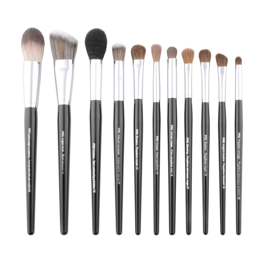 S series Pro Makeup brushes Powder fan foundation blusher highlight Make up brush Big size black handle synthetic hair Well made