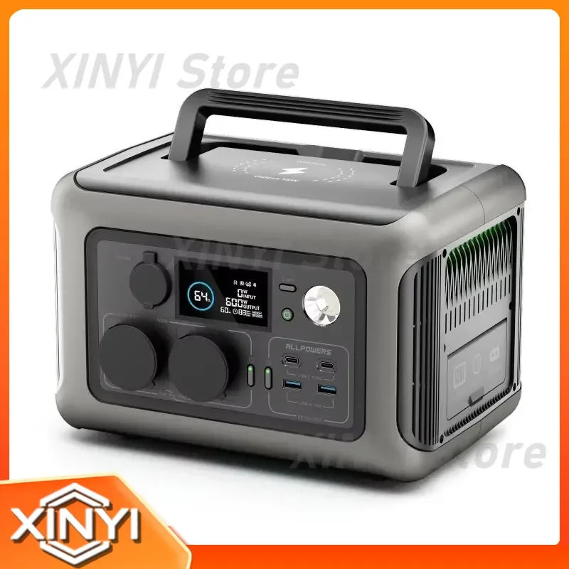 R600 Portable Power Station for Devices PD 100W USB-C Power Delivery Portable Power Generator with APP Control UPS Function