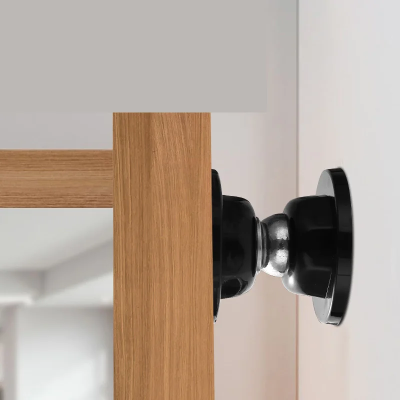 توقف الباب المغناطيسي القصير بدون حفر للمنزل والمكتب مغناطيس قوي للأرضية من السيليكون المضاد للتصادم #5