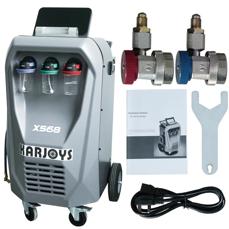 Fully automatic refrigerant machine, air conditioning refrigerant recovery, filling, cleaning, pipeline, oil electric vehicle in
