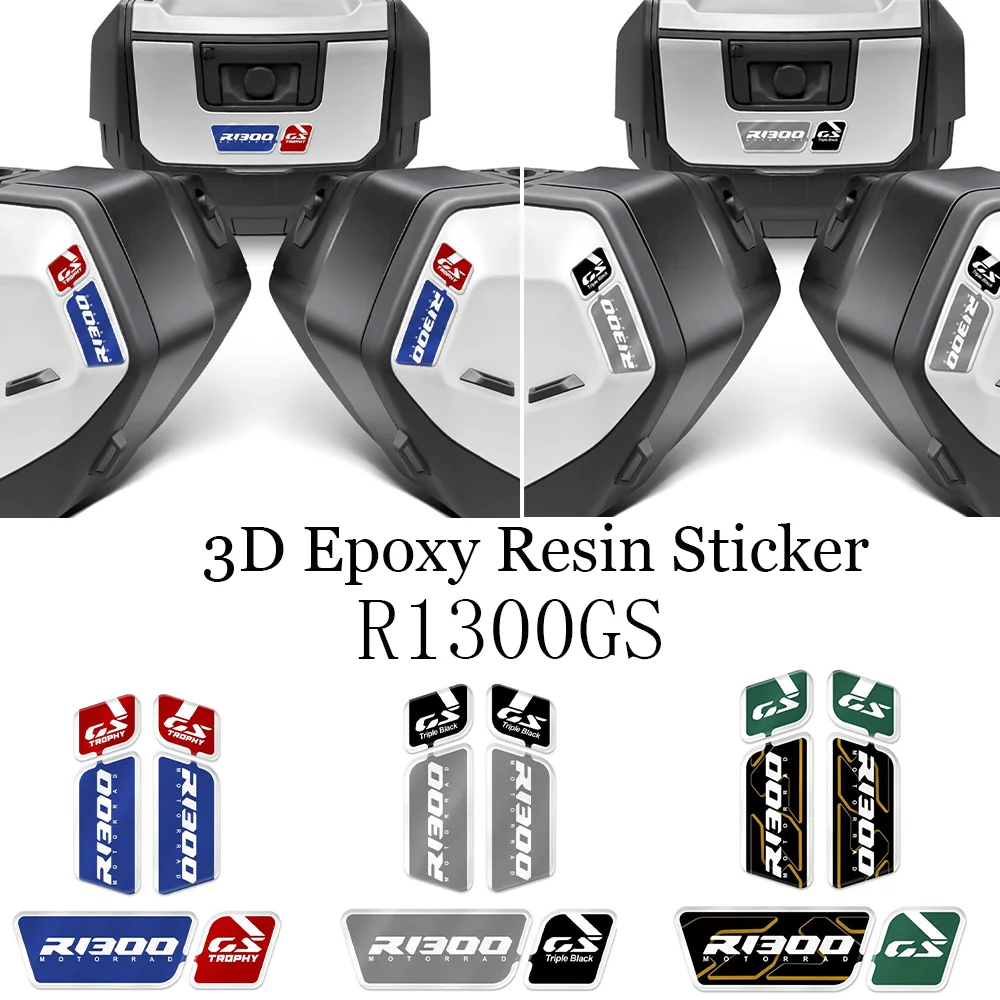 

R1300GS Suitcase Stickers For BMW R1300GS R 1300 GS Suitcase Stickers Protection Kit Protection Storage Box Kit 3D Epoxy Resin S