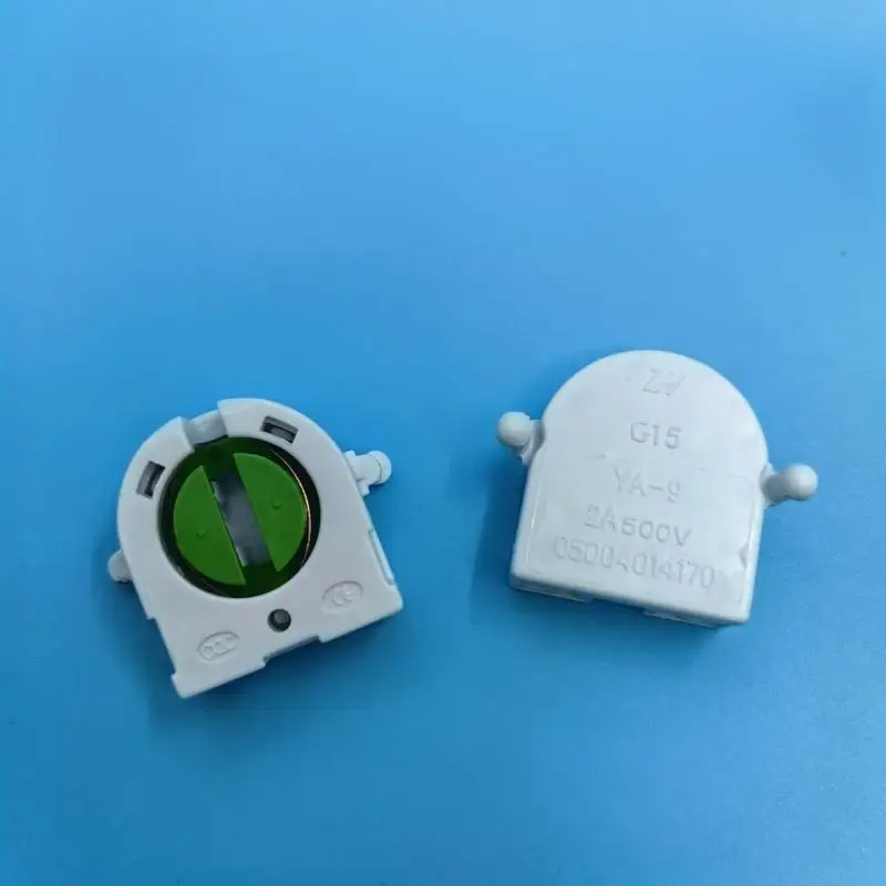 10 Buah Dudukan Lampu Neon T8 Basis G5 G13 Soket Lampu Tahan Panas Tanpa Shunt AC 500V 2A untuk Tabung Lampu Neon LED