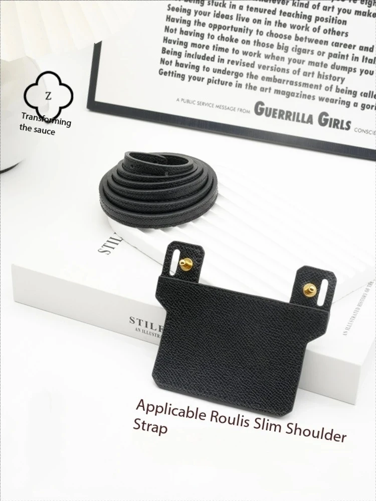 Custom Made Style Slim Strap Retrofit Mini Wallet Liner EP Leather Elephant Grey Crossbody Strap and Cardholder DIY Renovation