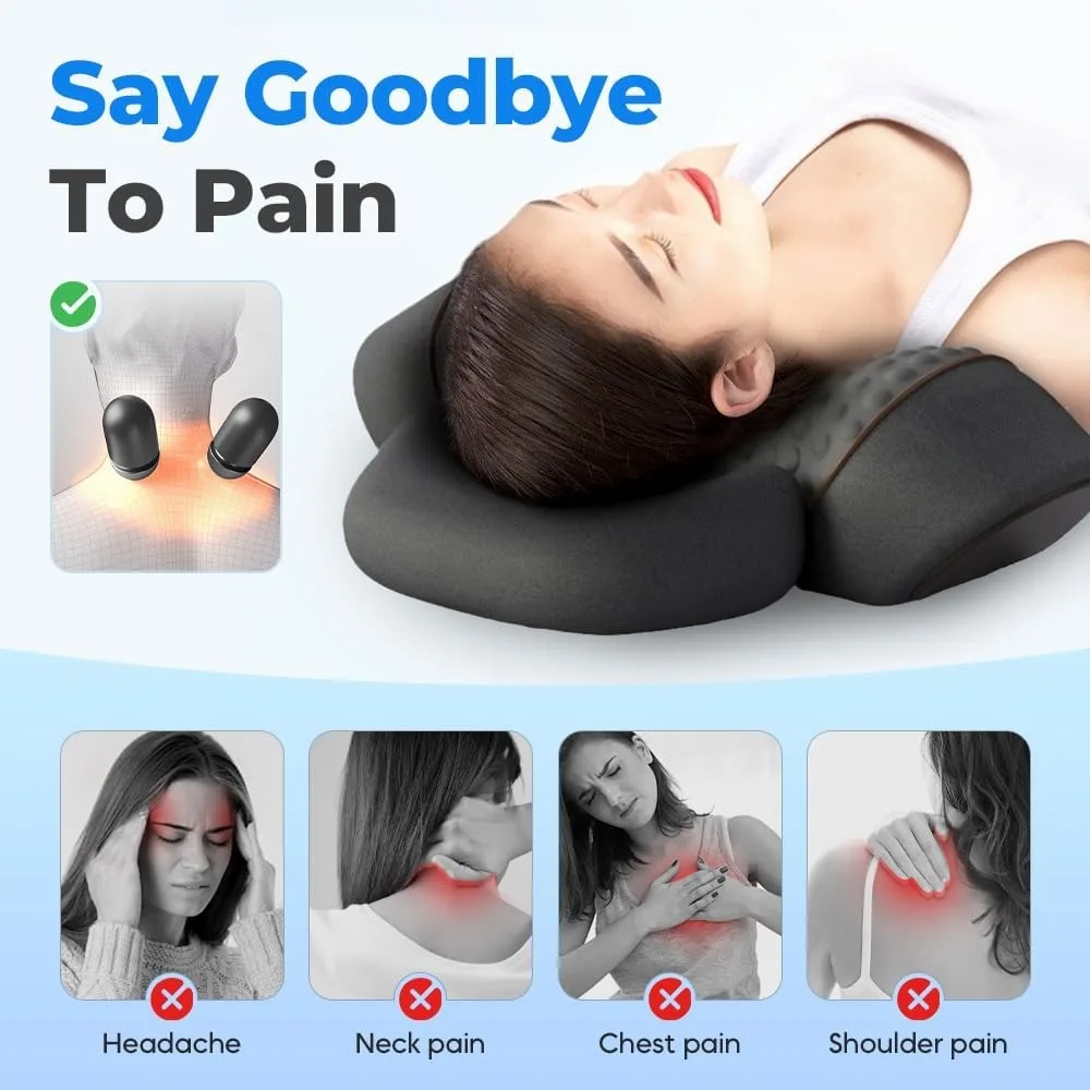 

Pillow Massage Neck Hump, Okayso 3-in-1 Neck Massage Pillow, Heated Massage Neck Pillow, Memory Foam Pillows