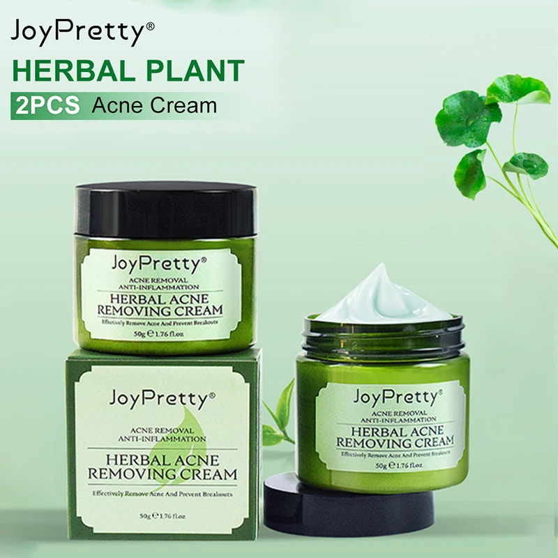 

Herbal Acne Face Cream 2 Piece Pimple Treatment Oil Control Moisturizing Pore Shrinking Facial Cream Skin Care Korean Cosmetic