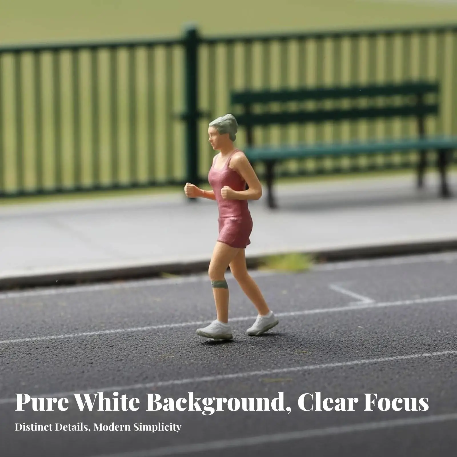 Dynamic Resin Miniature Figure Running Pose for Architectural Model Diorama Train Village Scene
