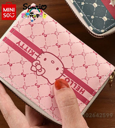 Miniso HelloKitty New Women's Card Bag Fashionable and High-quality Multi Slot Card Bag Cartoon Large Capacity Storage Card Bag