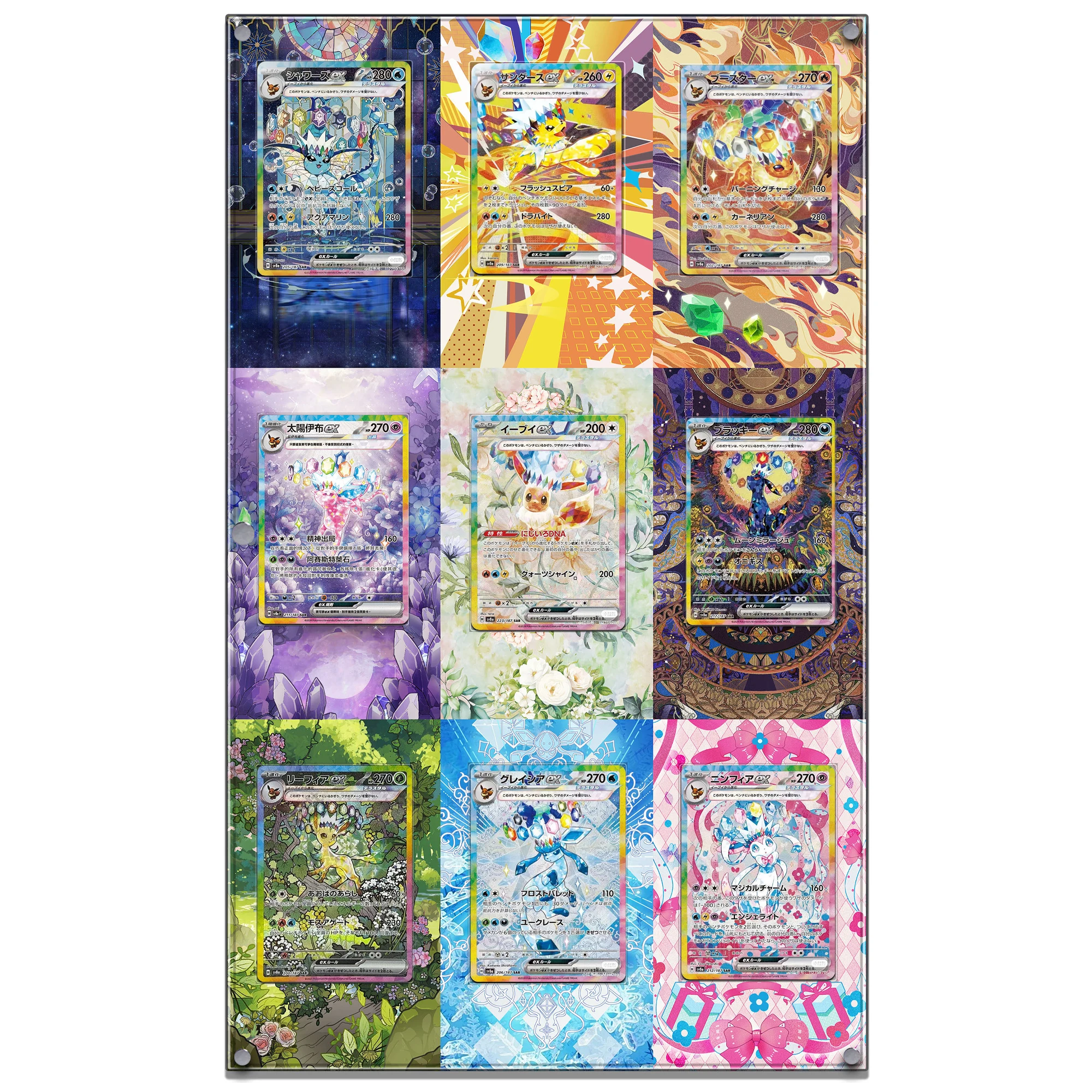 

Сделанный своими руками акриловый держатель для коллекционных карт PTCG Eeveelution SV8A (карта в комплект не входит)