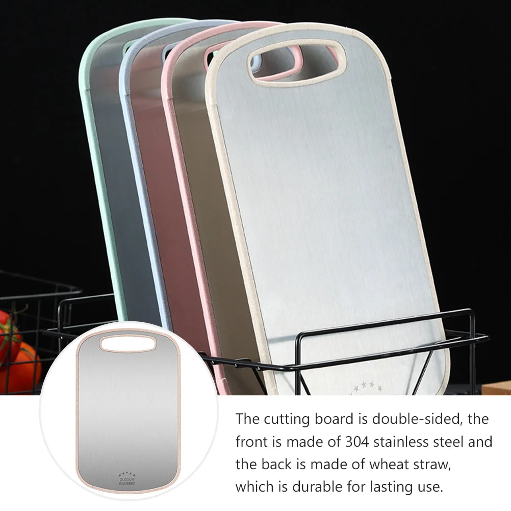 

Double Sided Cutting Board Stainless Steel Vegetable Fruit Meat Chopping Kitchen Accessories Easy Clean