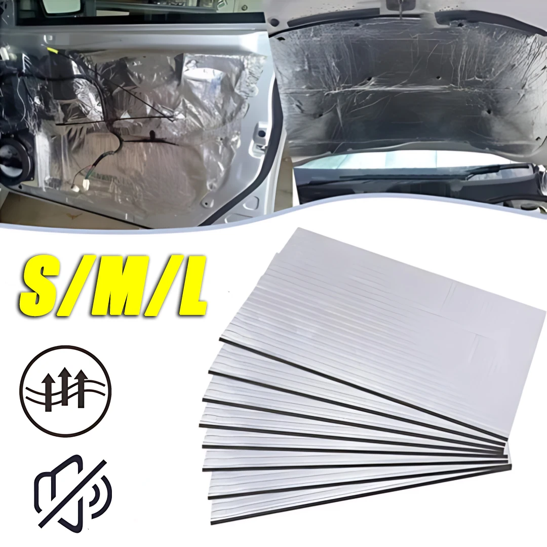 5/10MM Sound Deadener Heat Insulation Mat Car Van Sound Proofing Deadening Insulation Car Hood Insulation Silent Door Wall