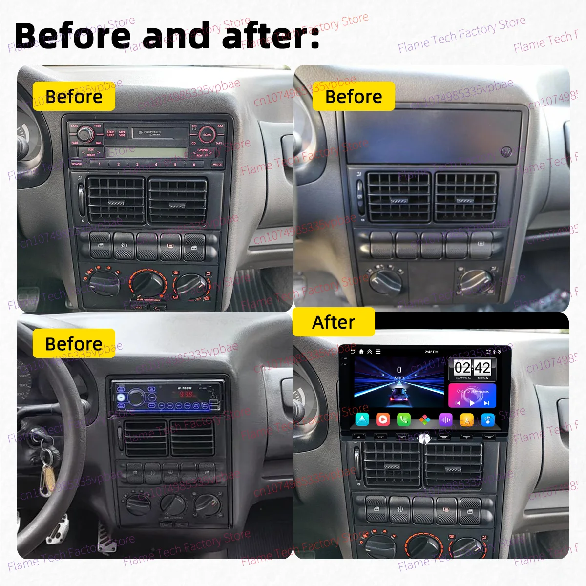 Car Multimedia for VW Volkswagen Gol G2 1995-2005 Parati Saveiro G2 1998-2000 Android 1Din Car Stereo Radio 9