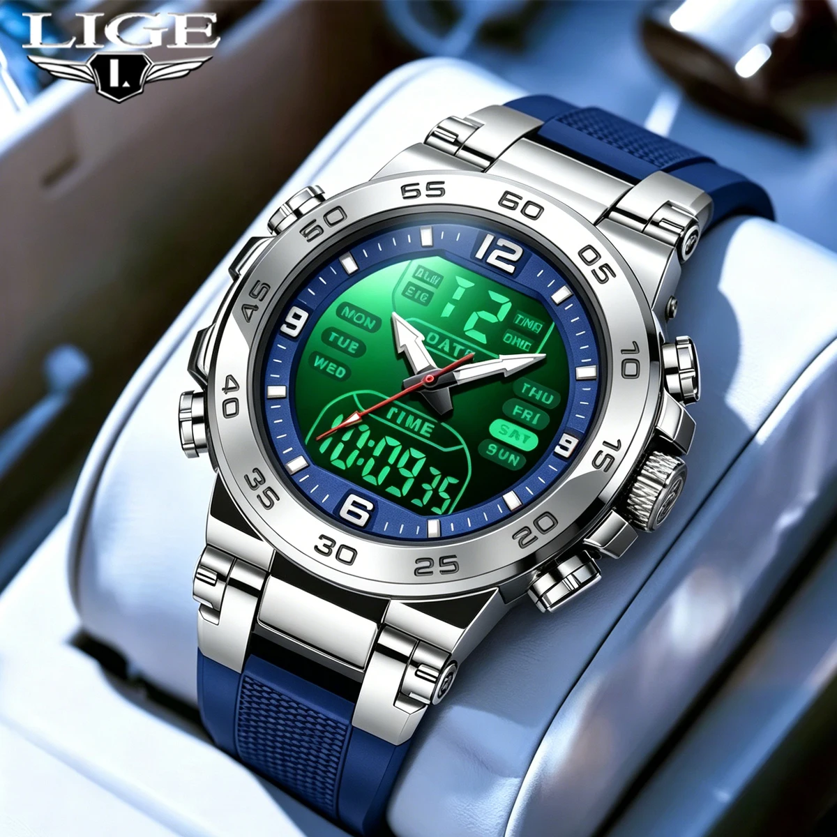 

FOXBOX Fashion Business Watch Men Outdoor Sport Waterproof Men's Quartz Wristwatches Top Brand Luxury Luminous Chronograph Male