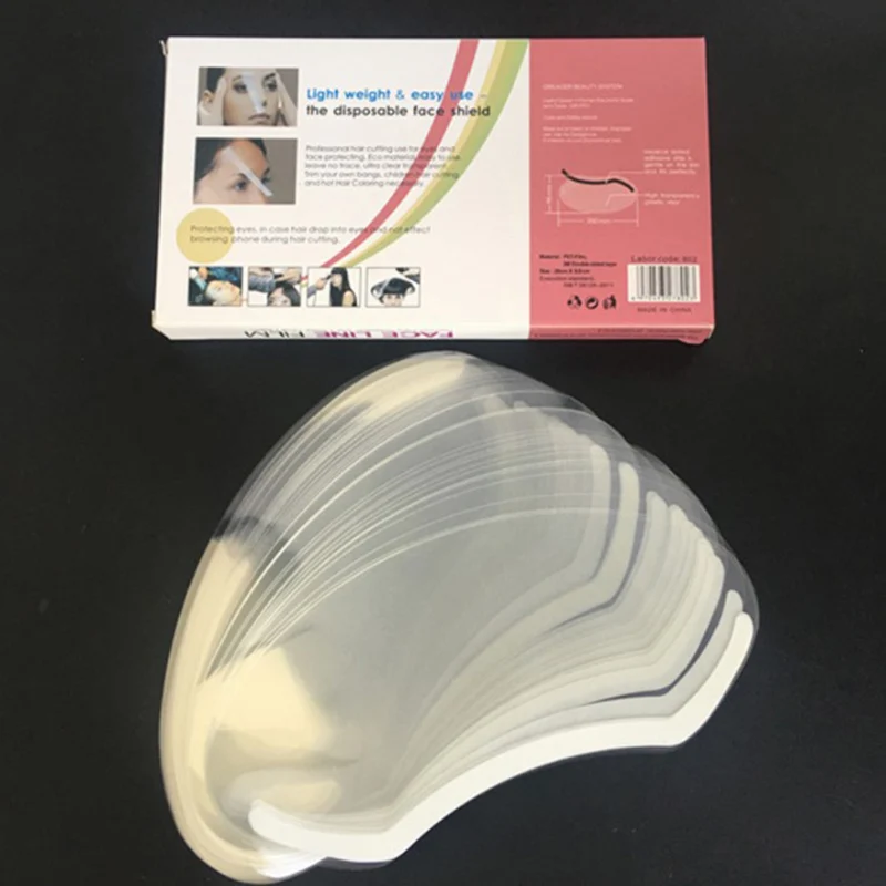 50 stücke Friseur Augen maske transparente Augenschutz Kit Farbstoff Dauerwelle Gesichts abdeckung