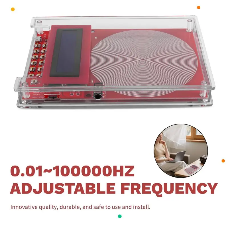 Frequency Generator 0.01-100000Hz Adjustable Schumann Sine Wave Resonance Generator Frequency Healing Device